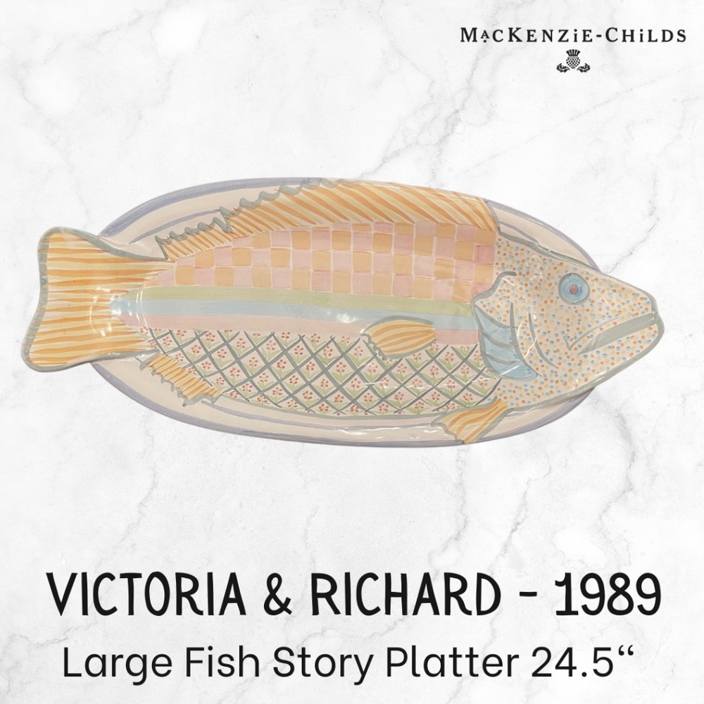 MacKenzie-Childs RARE 24" Fish Platter